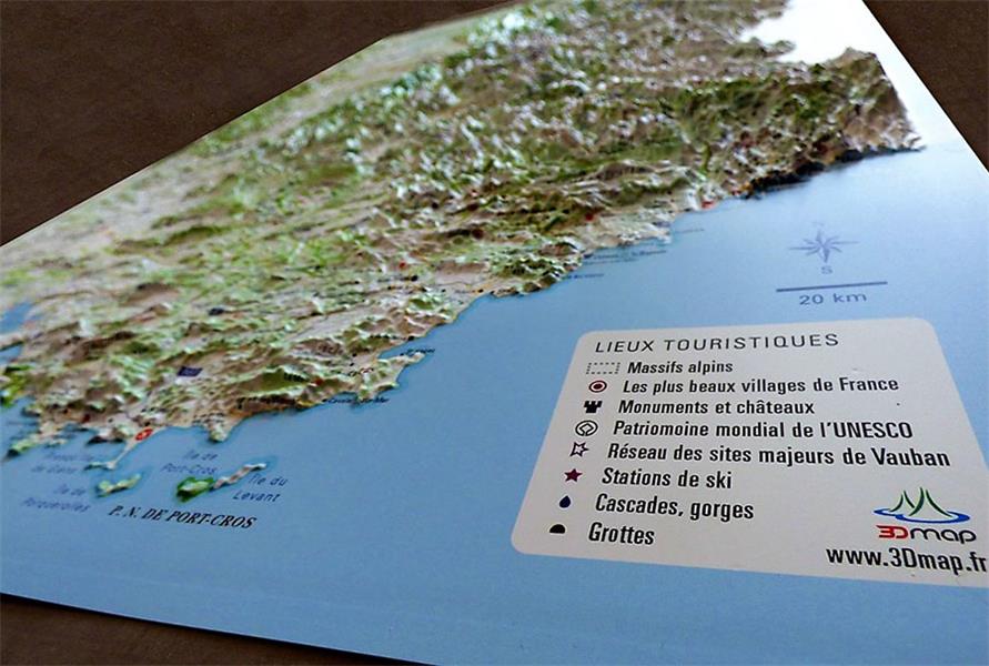 CARTE EN RELIEF DES ALPES FRANCAISES ET SES MASSIFS ALPINS