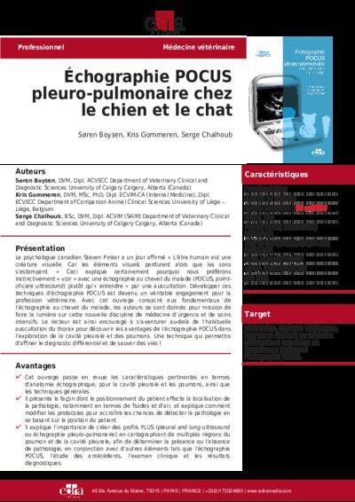ECHOGRAPHIE POCUS PLEURO-PULMONAIRE CHEZ LE CHIEN ET LE CHAT