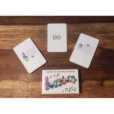 JEU DE CARTES DE LECTURE DE NOTES CLE DE SOL CLE DE FA
