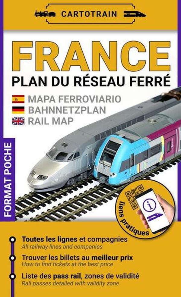 FRANCE - PLAN DU RESEAU FERRE - FORMAT POCHE