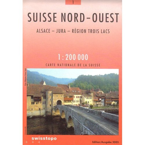 CARTE NATIONALE SUISSE N 1 SUISSE NORD-OUEST
