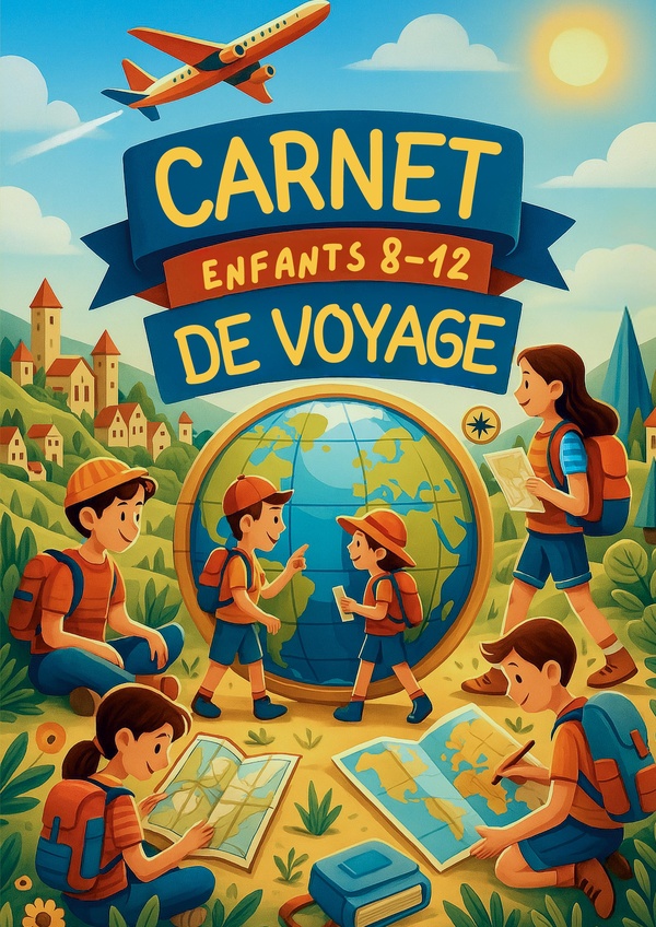 CARNET DE VOYAGE ENFANT A REMPLIR - ORGANISE TES VOYAGES CREE DES