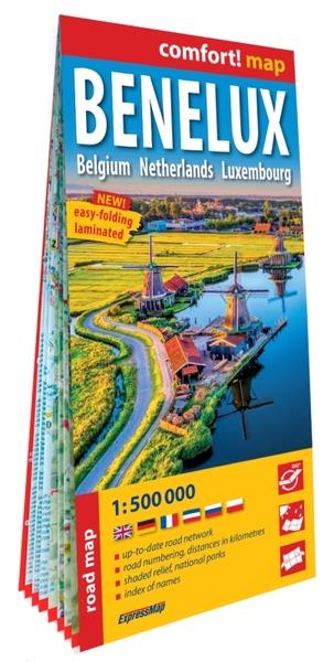 BENELUX 1/500.000 (CARTE GRAND FORMAT LAMINEE) - ANGLAIS