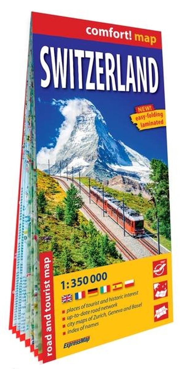 SUISSE 1/350.000 (CARTE GRAND FORMAT LAMINEE). SWITZERLAND