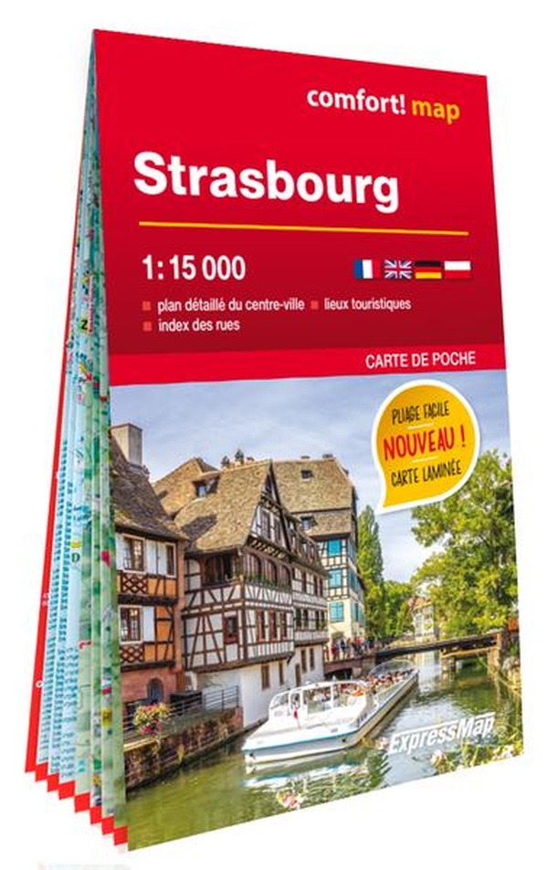 STRASBOURG 1/15.000 (CARTE LAMINEE FORMAT POCHE - PLAN DE VILLE)
