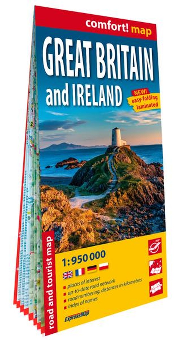 GRANDE-BRETAGNE ET IRLANDE 1/950.000 (CARTE GRAND FORMAT LAMINEE) - NOUVELLE EDITION
