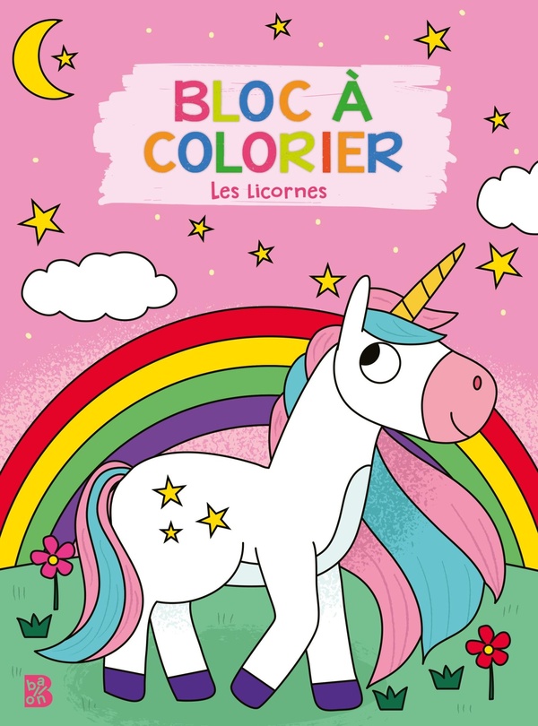 BLOC A COLORIER - LES LICORNES