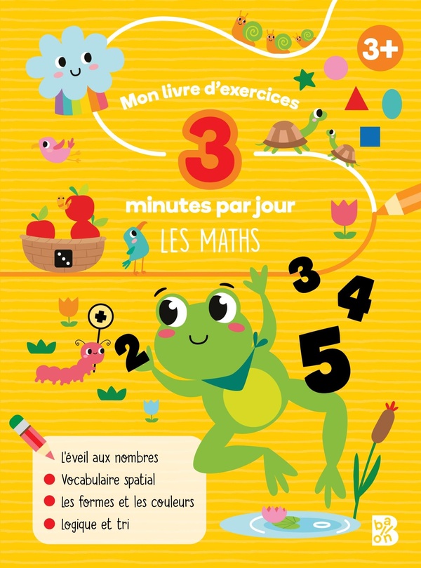 MON LIVRE D'EXERCICES - 3 MINUTES PAR JOUR - LES MATHS