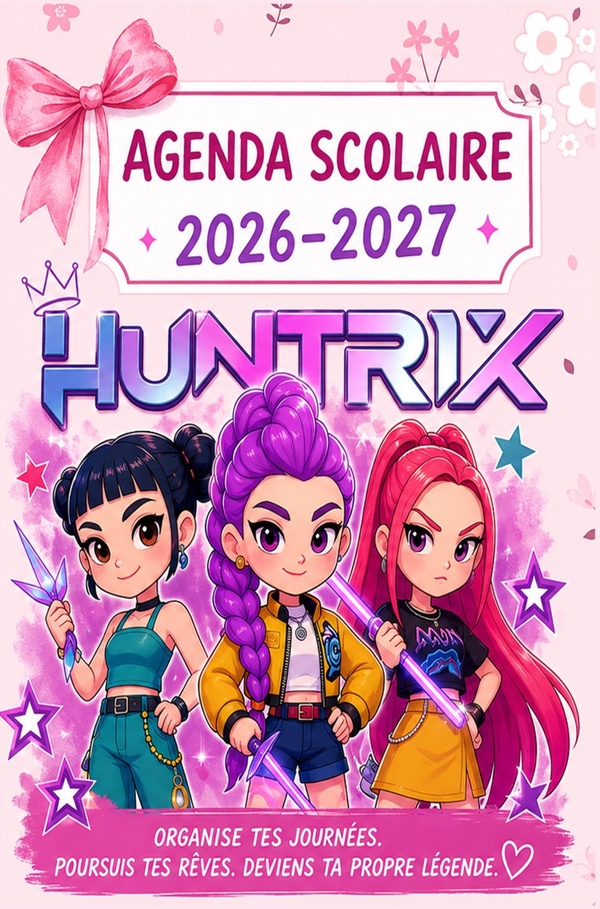 AGENDA SCOLAIRE 2026-2027 KPOP DEMON HUNTERS - ORGANISATEUR HEBDOMADAIRE POUR FILLES ET ADOLESCENTES