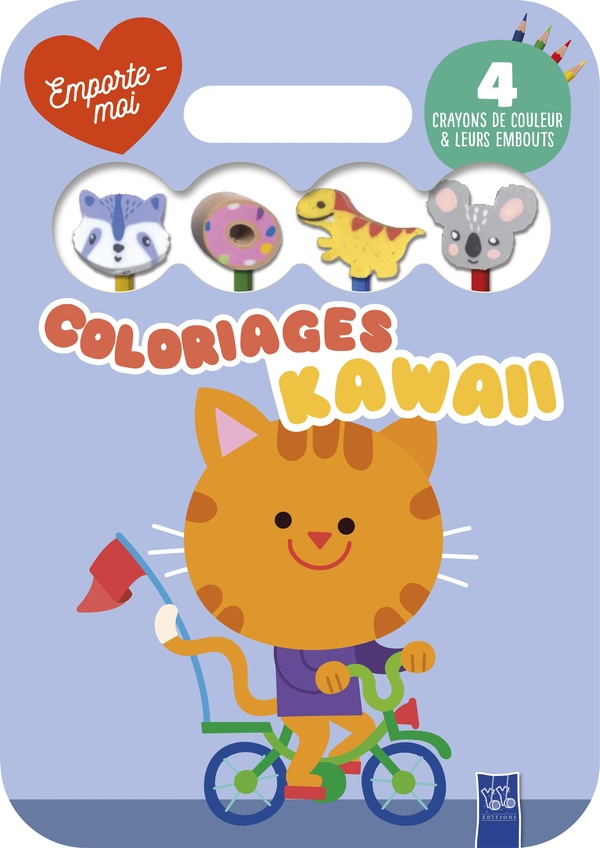CHAT - COLORIAGES KAWAII