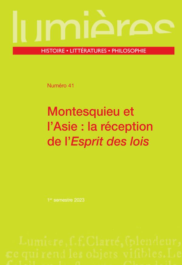 MONTESQUIEU ET L ASIE : LA RECEPTION DE L ESPRIT DES LOIS
