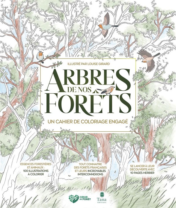 ARBRES DE NOS FORETS, UN CAHIER DE COLORIAGE ENGAGE