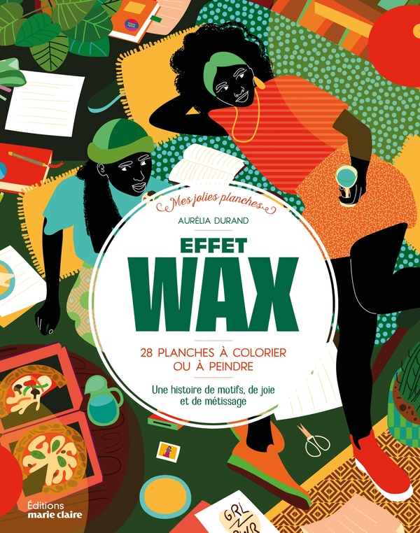 EFFET WAX - 28 PLANCHES A COLORIER OU A PEINDRE