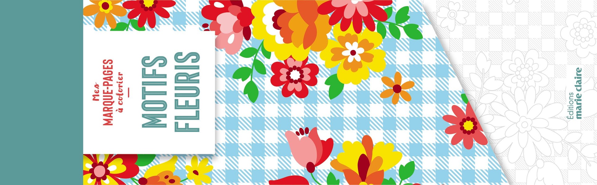 MARQUE-PAGES - MOTIFS FLEURIS - 50 MARQUE-PAGES A COLORIER