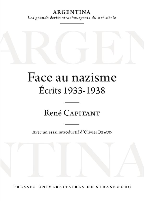FACE AU NAZISME - ECRITS 1933-1938