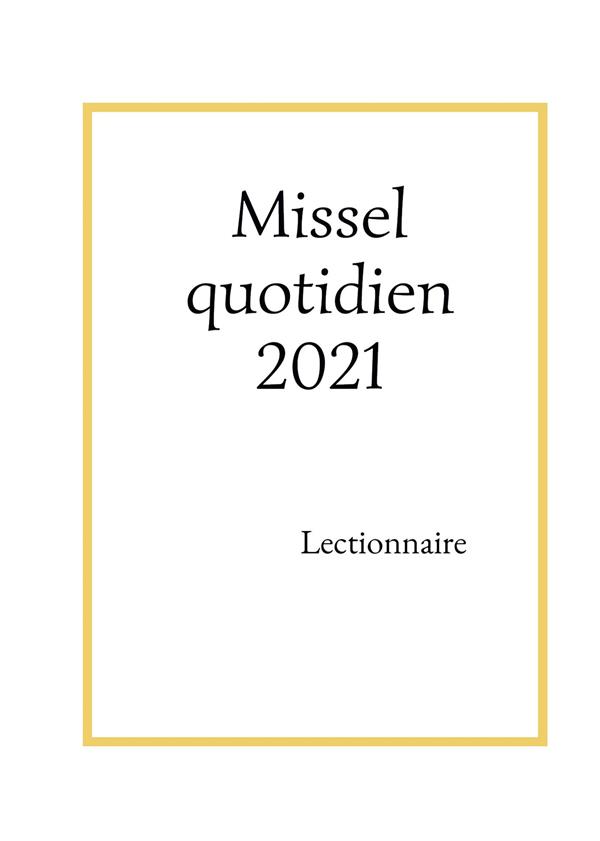 MISSEL QUOTIDIEN 2021