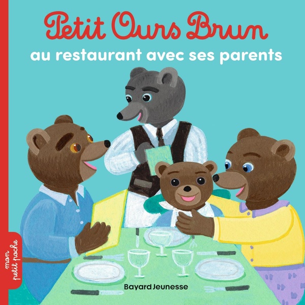PETIT OURS BRUN AU RESTAURANT AVEC SES PARENTS - DES 2 ANS