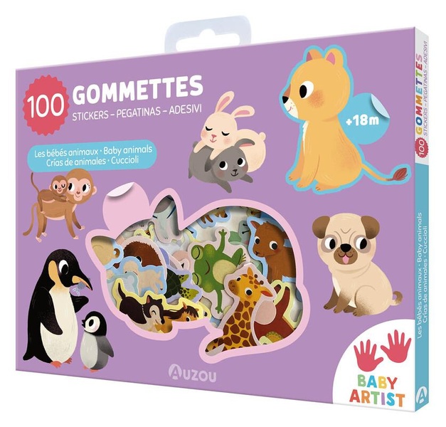 100 GOMMETTES - LES BEBES ANIMAUX