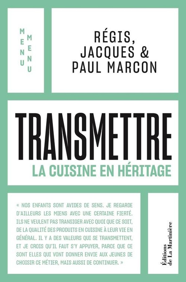 TRANSMETTRE - LA CUISINE EN HERITAGE - MENU MENU