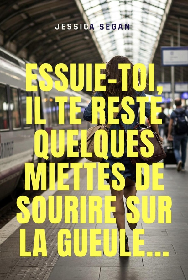 ESSUIE-TOI, IL TE RESTE QUELQUES MIETTES DE SOURIRE SUR LA GUEULE...