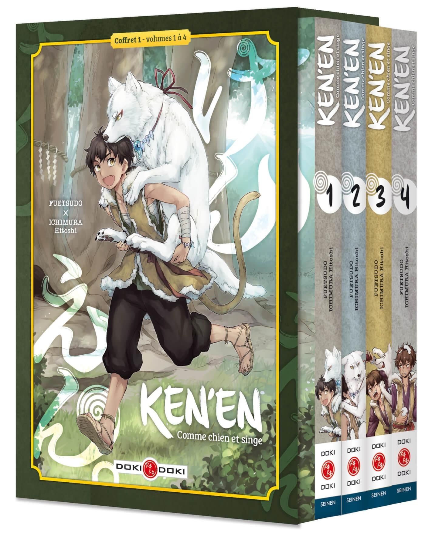 KEN'EN - COMME CHIEN ET SINGE - T01 - KEN'EN - COMME CHIEN ET SINGE - COFFRET - VOL. 01 A VOL. 04
