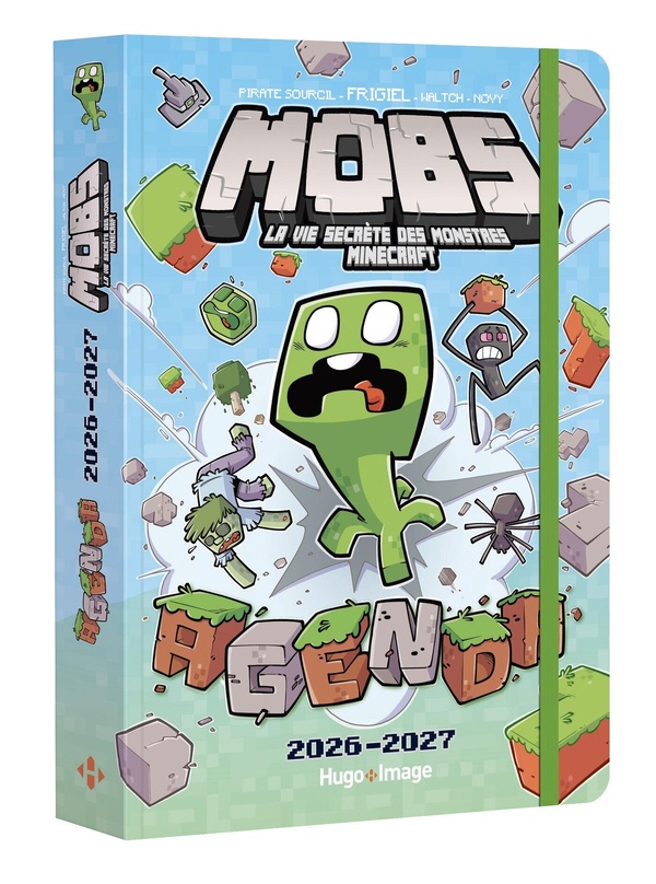 AGENDA SCOLAIRE MOBS 2026-2027 - LA VIE SECRETE DES MONSTRES MINECRAFT
