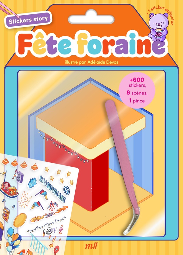STICKERS STORY - FETE FORAINE - 8 ADORABLES SCENES A COMPLETER - 600 STICKERS ET UNE PINCE INCLUS