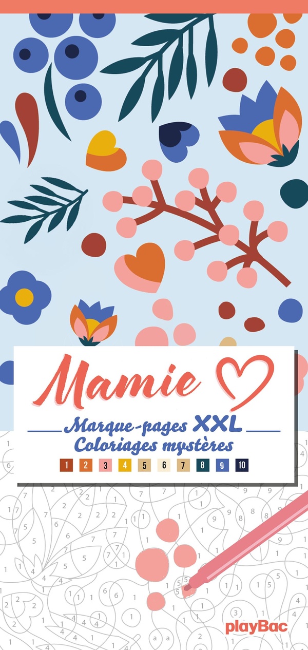 MAMIE - MARQUE-PAGES XXL - COLORIAGES MYSTERES