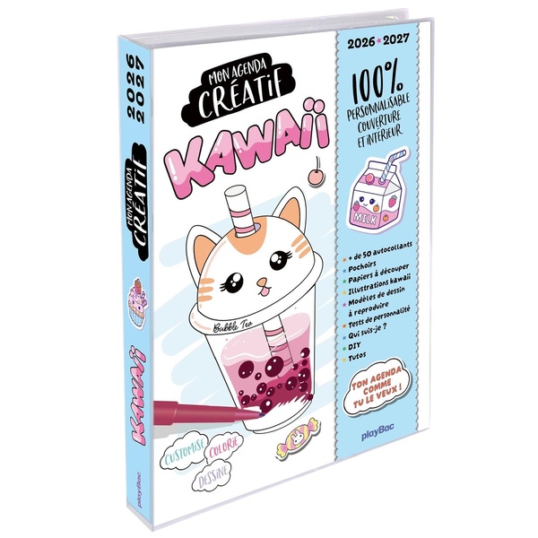 MON AGENDA CREATIF KAWAII 2026-2027