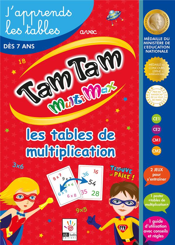 TAM TAM MULTIMAX - J'APPRENDS LES TABLES DE MULTIPLIACTION - COFFRET