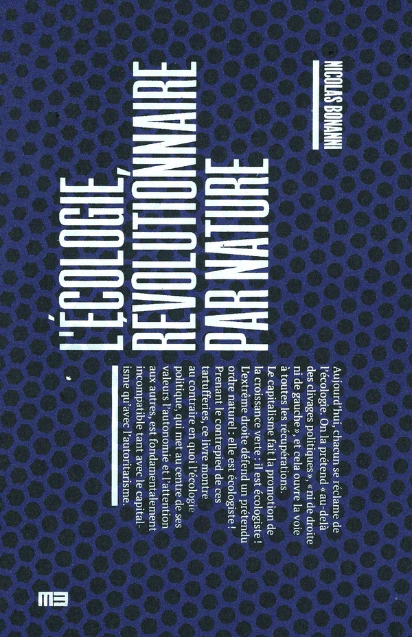 L'ECOLOGIE, REVOLUTIONNAIRE PAR NATURE
