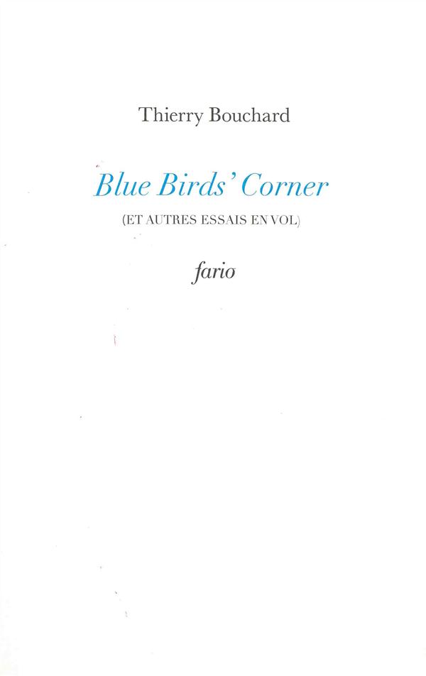BLUE BIRD'S CORNER - (ET AUTRES ESSAIS EN VOL)