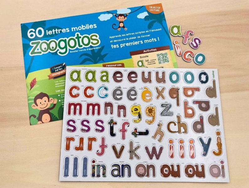 LES 60 LETTRES MOBILES ZOOGOTOS - APPRENDS LES LETTRES EN SCRIPT EN T'AMUSANT ET DECOUVRE LE PLAISIR