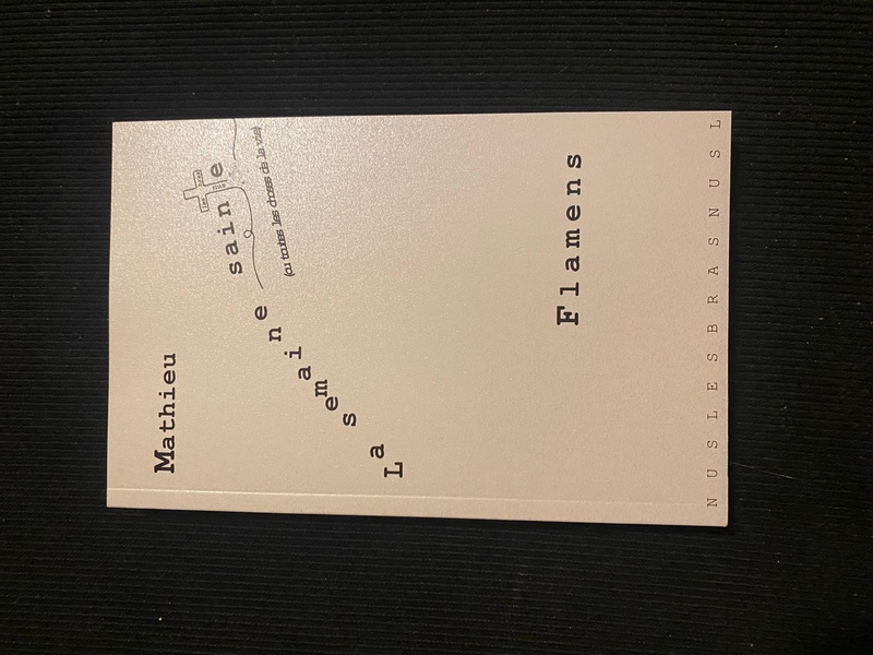 LA SEMAINE SAINTE - OU TOUTES LES CHOSES DE LA VIE