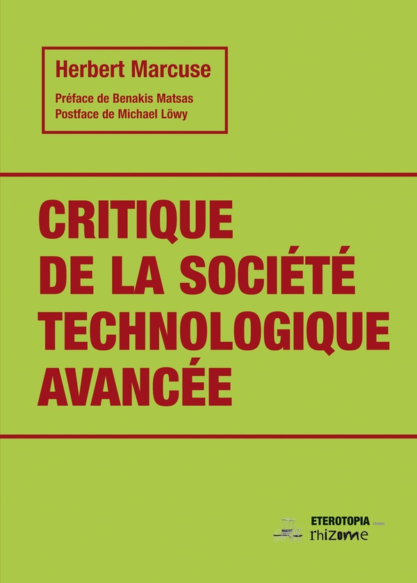 CRITIQUE DE LA SOCIETE TECHNOLOGIQUE AVANCEE