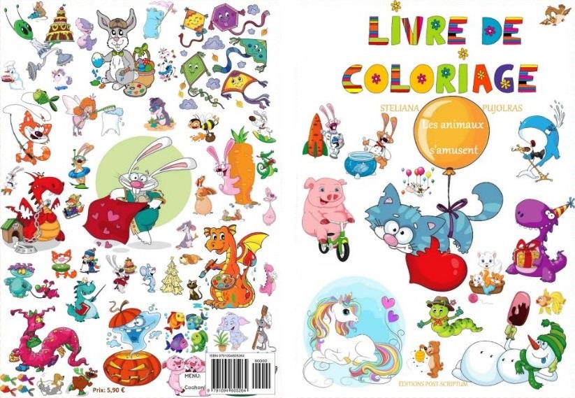 LIVRE DE COLORIAGE - LES ANIMAUX S'AMUSENT, LIVRE DE COLORIAGE 4 - 8 ANS