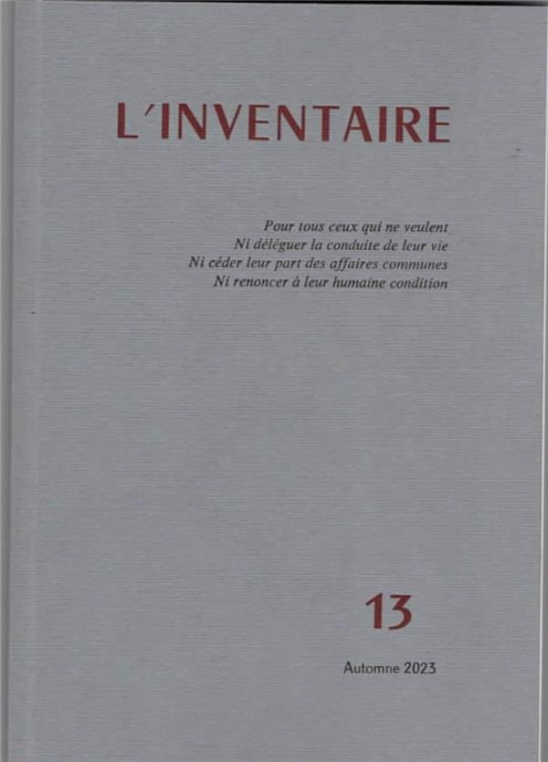 INVENTAIRE - T13 - INVENTAIRE N 13