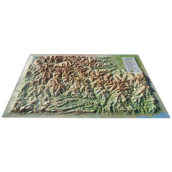 CARTE EN RELIEF DU MASSIF DU MERCANTOUR