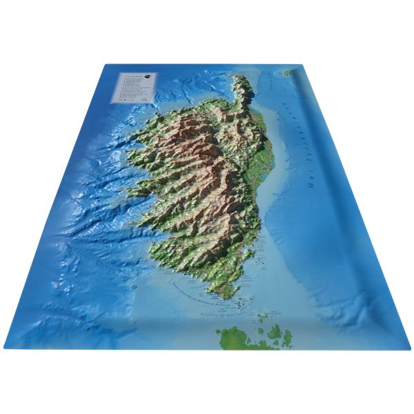 CARTE EN RELIEF DE LA CORSE