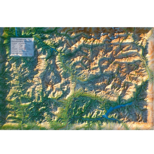 CARTE EN RELIEF DU CHAMPSAUR-VALGAUDEMAR-DEVOLUY