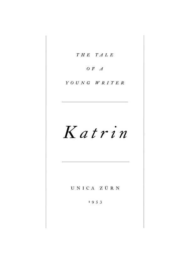 KATRIN - THE TALE OF A YOUNG WRITER