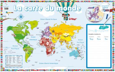 LES POSTERS ARDOISES - LA CARTE DU MONDE