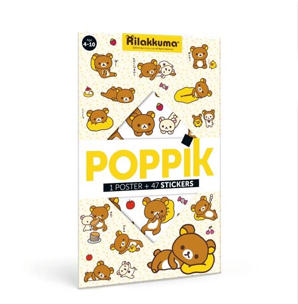 POPPIK RILAKKUMA - 1 POSTER + 45 STICKERS REPOSITIONNABLES