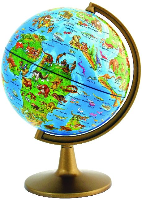 15 CM MONDE PREHISTOIRE + LIVRET DINOZ GLOBE