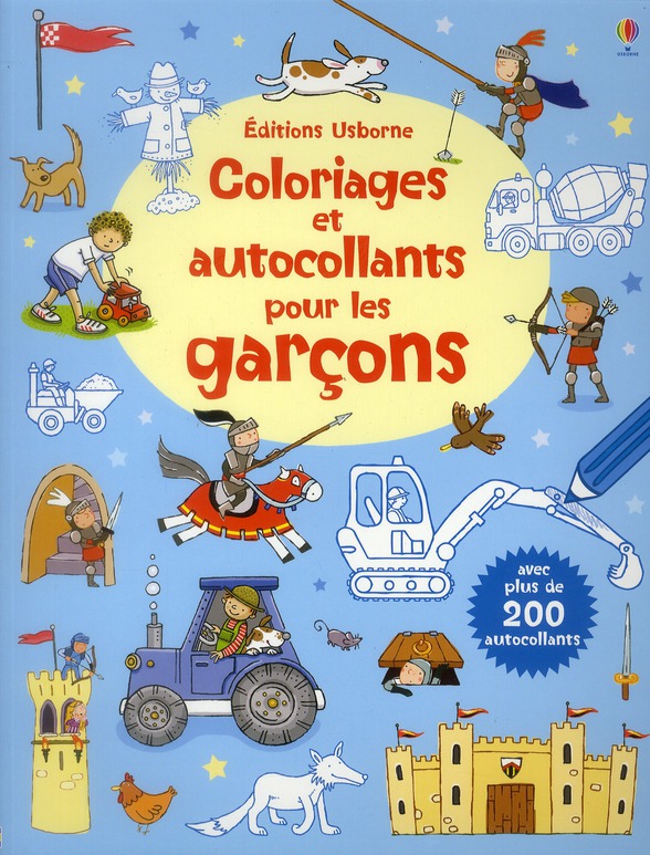 COLORIAGES ET AUTOCOLLANTS POUR LES GARCONS