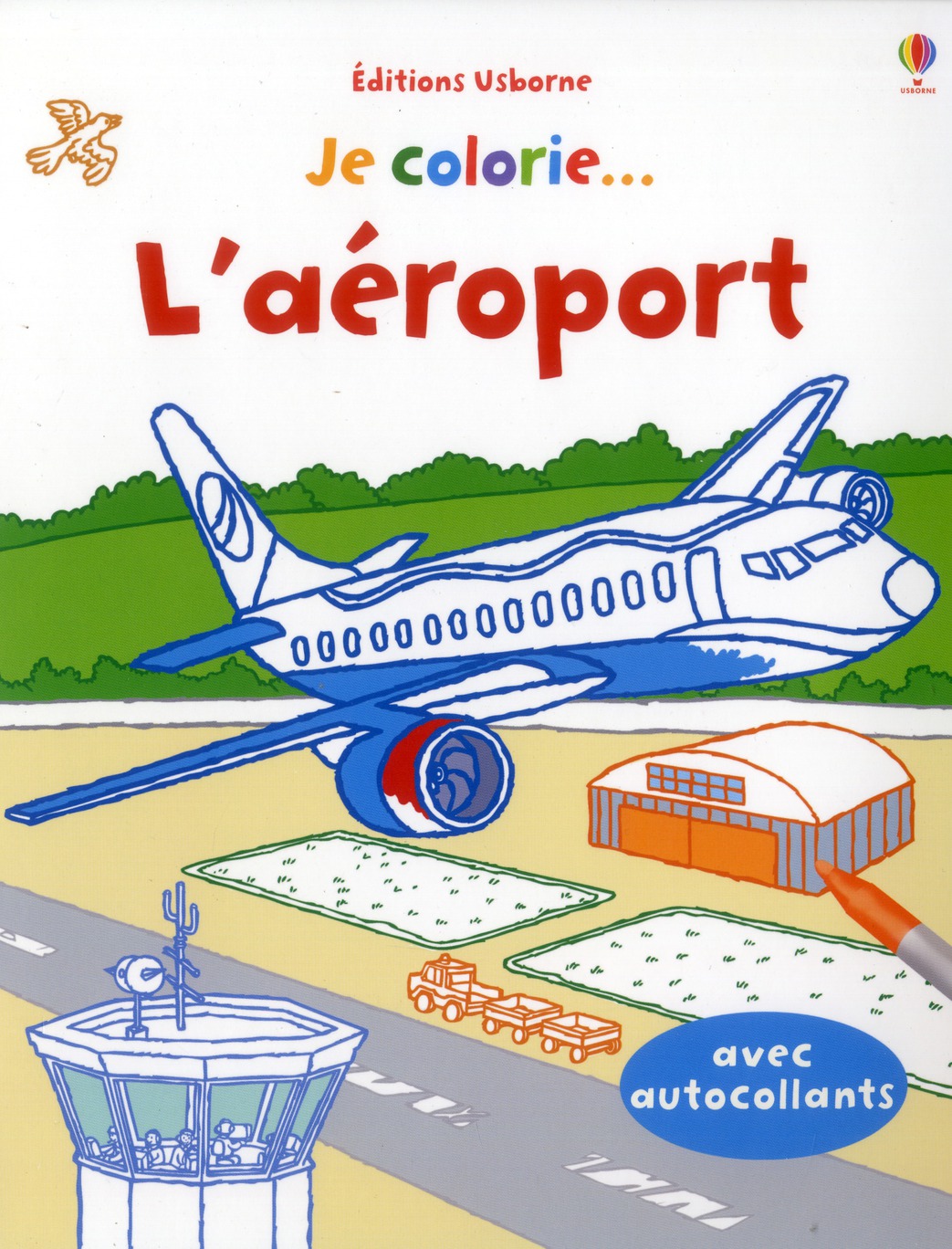 JE COLORIE... L'AEROPORT - AVEC AUTOCOLLANTS