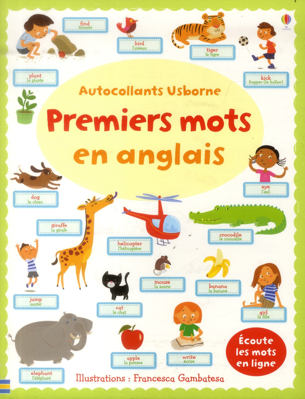 PREMIERS MOTS EN ANGLAIS - AUTOCOLLANTS USBORNE