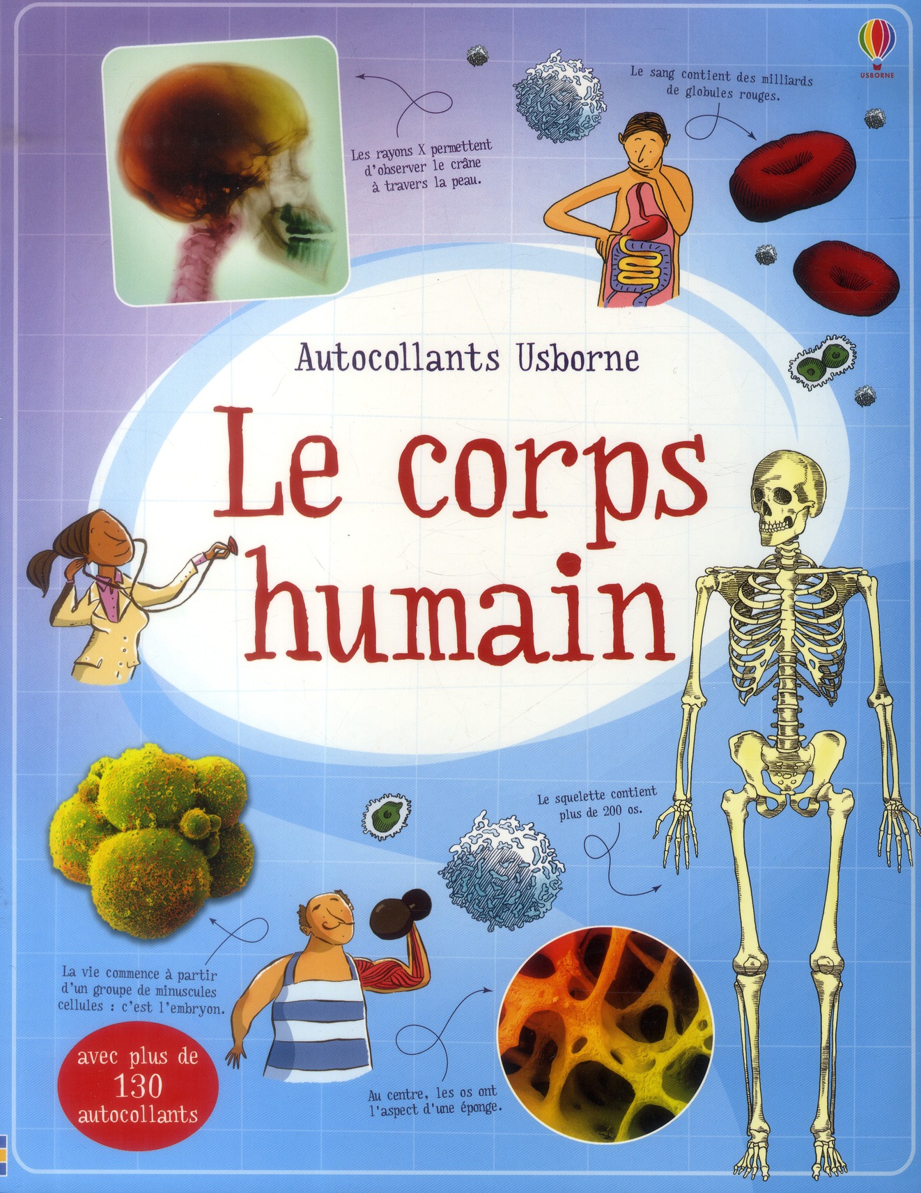 LE CORPS HUMAIN - DOCUMENTAIRES AUTOCOLLANTS USBORNE