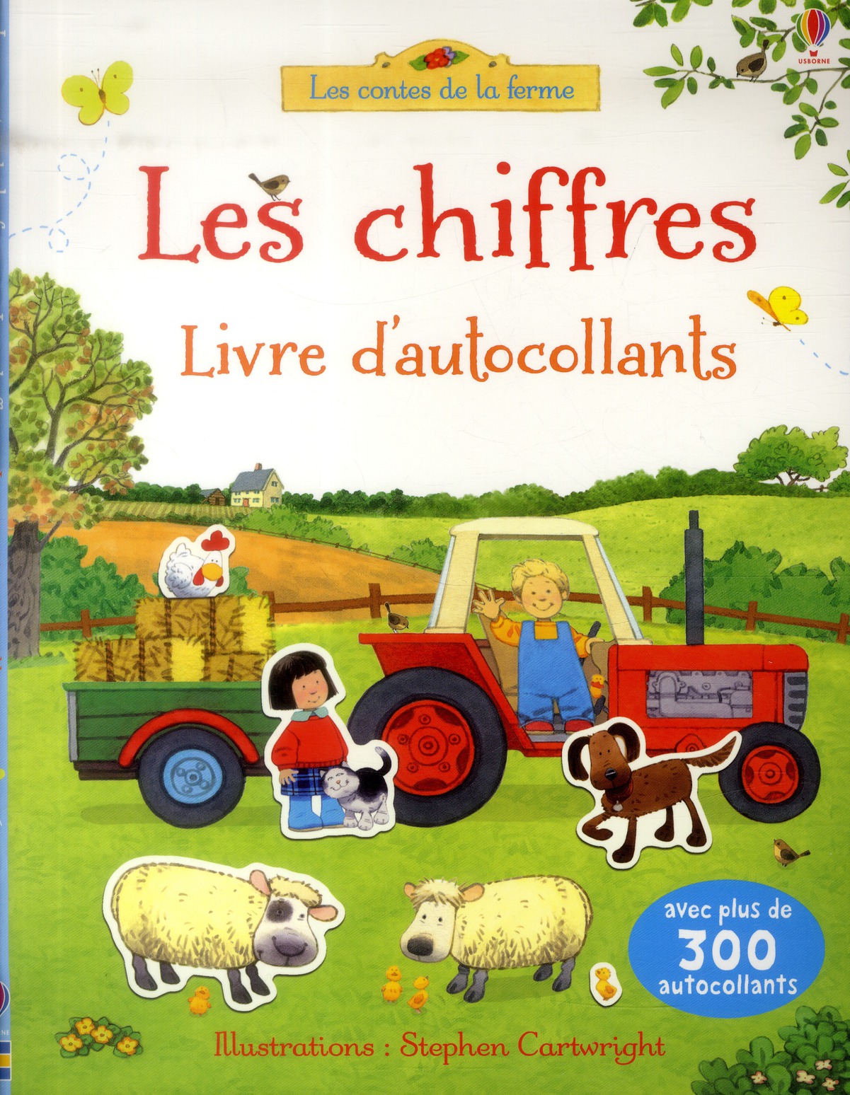 LES CHIFFRES - LES CONTES DE LA FERME - LIVRE D'AUTOCOLLANTS