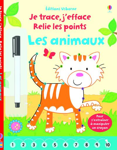 JE TRACE, J'EFFACE RELIE LES POINTS - LES ANIMAUX